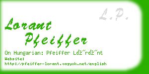 lorant pfeiffer business card